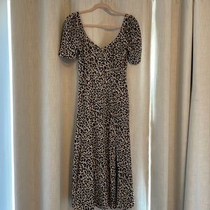 Cheetah print midi dress